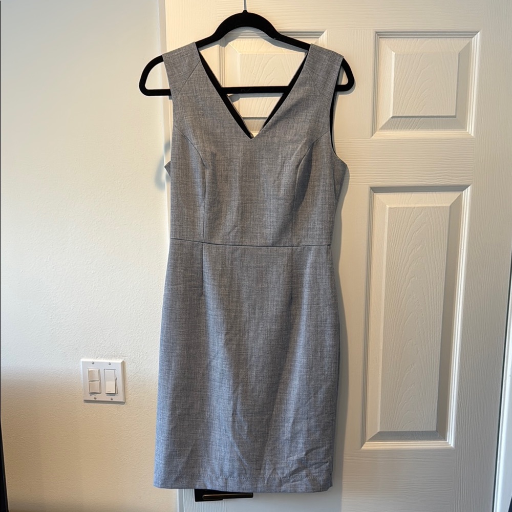 NWT Gray/Blue Sleeveless Work Dress